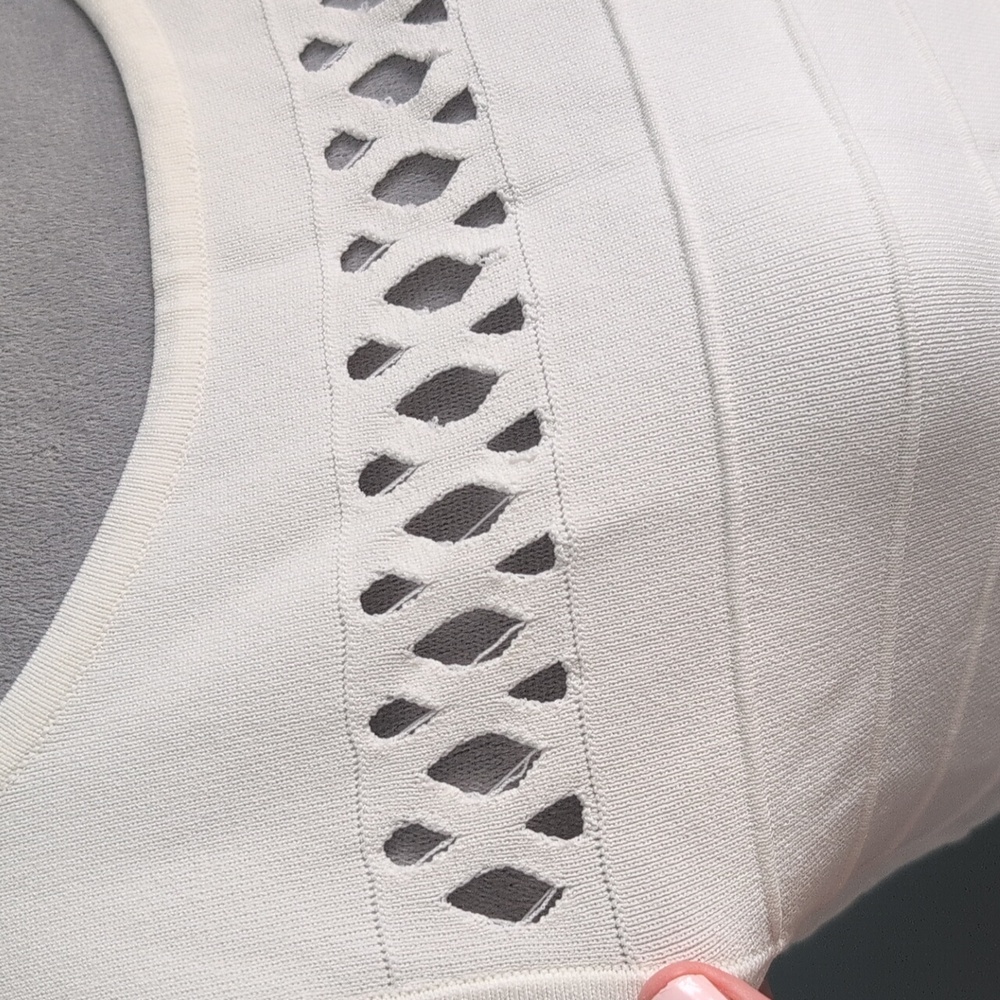 French Connection White Sleeveless Cutout Fit-and-Flare 'kai' 12 - Picture 4 of 11